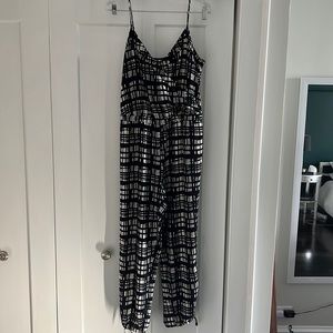 Madewell blue and white jump suit